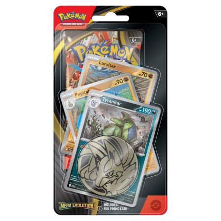 Pokémon Mega Evolution: Premium Checklane Blister kortų papildymas (Tyranitar) (anglų k.)